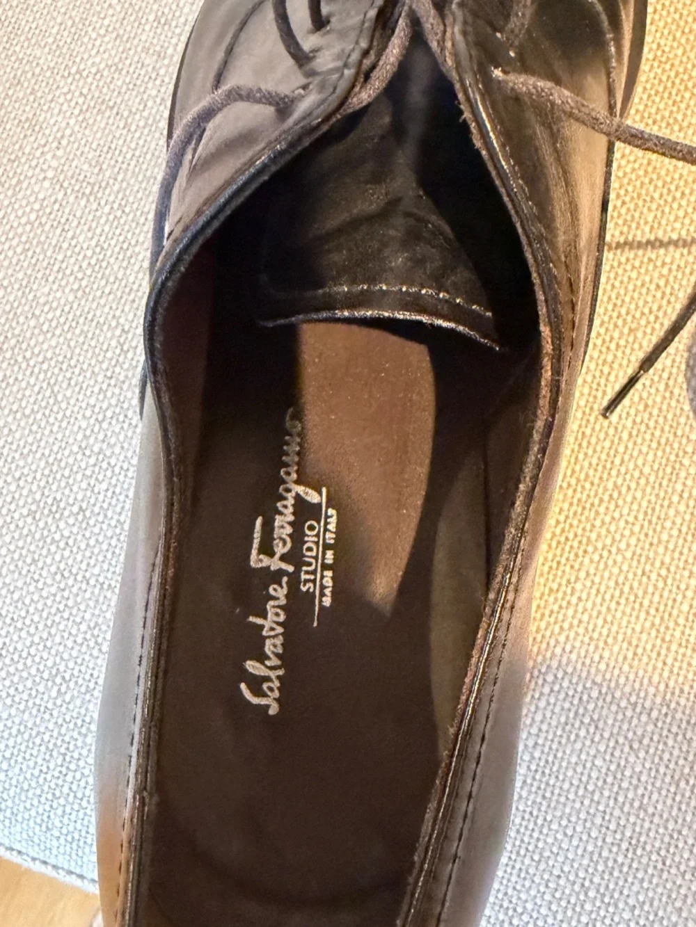 SALVADOR FERRAGAMO BLACK DRESS SHOES - Picture 6 of 7